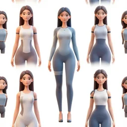 pattern of anthropomorphic 3 d female models accompanying artificial intelligence