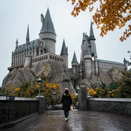 Hogwarts in rainy autumn