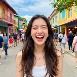 amazing beautiful photo of a beautiful woman in a beautiful or interesting place. vibrant in color, very funny, personal, positive, have a call to action, visually pleasing and have a human element and a sense of community. high resolution. high quality. hq hd.