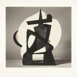 screenprint of a contemporary abstract sculpture by marcel duchamp, minimal surrealism