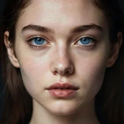 human face blue-eyes