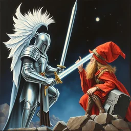 1 9 7 9 retro box art nes. commodore 6 4. knight vs wizard. artgerm. coherent. keith parkinson. oil on canvas