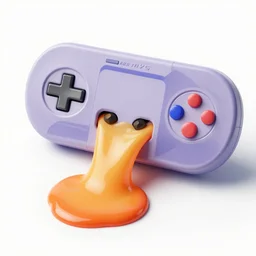 lava flowing over a super nintendo, high quality photograph