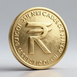 rupee coin as a cryptocurrency, cgsociety,  concept art, octane render, 3d rendering, hyperdetailed,