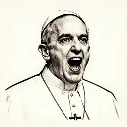individual screaming pope innocent x silk screen portrait style