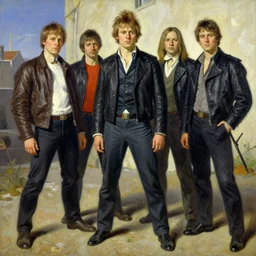 dieselpunk, painting by gaston bussiere, craig mullins, j. c. leyendecker, tom of finland