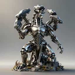 mechanical greek hydra with cars as heads, cinematic, diffuse light, rendered in povray