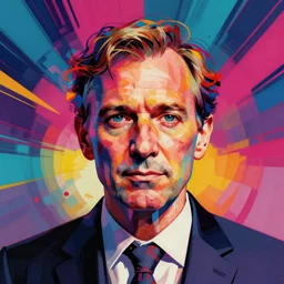symmetry!! stunning portrait of david graeber!! by victo ngai, kilian eng vibrant colours, dynamic lighting, digital art, winning award masterpiece, fantastically beautiful, illustration, aesthetically inspired by beksinski and dan mumford, trending on artstation, art by greg rutkowski, 8 k