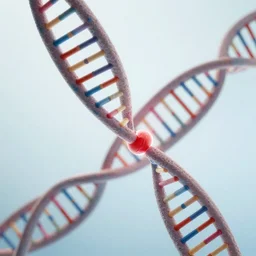 dna double - stranded unlocking, cell division, photographic level clear