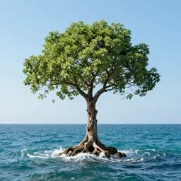 tree made of ocean
