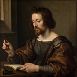 twitch streamer moistcrt1tikal depicted on a painting, Renaissance painting