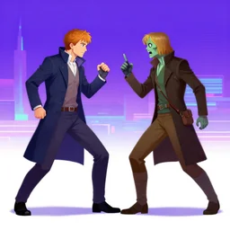 jaime lannister and brienne of tarth fighting cyber zombies side by side, cyberpunk art by james gilleard, cgsociety, retrofuturism, synthwave, retrowave, outrun
