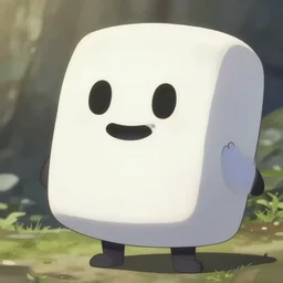 a marshmallow character in game of thrones, japanese anime style