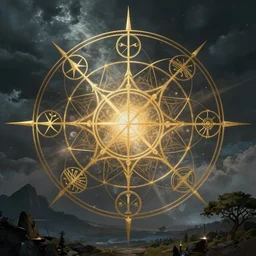 the divine logos, represented by alchemical symbols