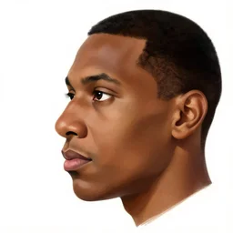 a mexican man's face in profile, brown skin, white background, dynamic lighting, ultra detailed, 4 k, illustration, by alice neel, kadir nelson, kehinde wiley