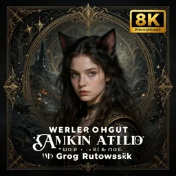 girl with small cat ears, fine art, awesome fantasy book cover on pinterest, award winning, dark fantasy landscape, fantasy magic, intricate, elegant, sharp focus, cinematic lighting, highly detailed, digital painting, concept art, art by wlop and artgerm and greg rutkowski, masterpiece, trending on artstation, 8 k