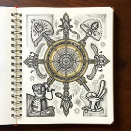 the magnum opus of an unidentified art brut notebook,