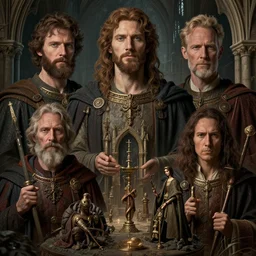 hyperrealistic mixed media image of the canterbury tales, collaboration by thomas eakes & greg rutkowski & xiang duan & mike judge, perfect symmetry, dim volumetric lighting, 8 k octane beautifully detailed render, post - processing, portrait, extremely hyper - detailed, intricate, epic composition, highly detailed realistic attributes, cinematic lighting, masterpiece, trending on artstation, very very detailed, stunning,