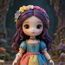 cute pocelain doll, Nicoletta Ceccoli style, vivid colors, high details, cinematic, 8k resolution, beautiful detailed, photorealistic, digital painting, dark atmosphere, artstation, concept art, smooth, sharp focus, illustration, fantasy background, artstation trending, octane render, unreal engine