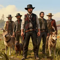 a still from Red Dead Redemption 3 where every character is an animal