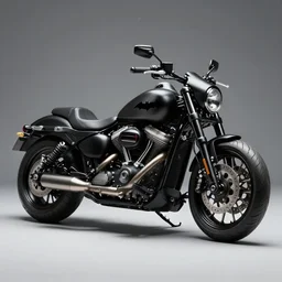 photo of a concept batman harley motorcycle, product shot spotlight, detailed! intricate full frame