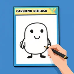 jerma drawn in the carson - dellosa art style, digital art, vector art, very simple
