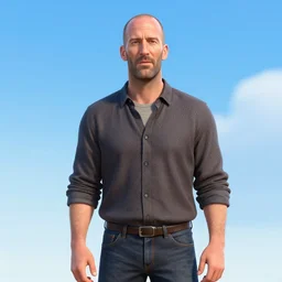 jason statham as a pixar disney character from up 2 0 0 9 unreal engine octane render 3 d render photorealistic
