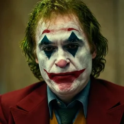 film still close - up shot of boris johnson as the joker from the movie the dark knight. photographic, photography