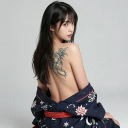 a young and beautiful yakuza girl sitting with her back uncovered dropping her kimono, looking backwards, with a beautiful big tattoo painted on her bare back, character art, illustration, elegant, 2d, ultra highly detailed, digital painting, smooth, sharp focus, artstation, pixiv, art by Ilya Kuvshinov The seeds for each individual image are: [2670787321, 1569917013, 2124658566, 1936627545, 521237660, 231004294, 2825513492, 455647869, 167714324, 2927796711, 4264119719]