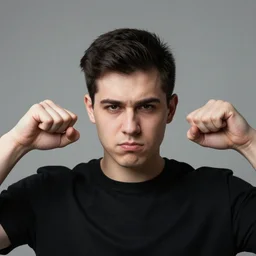 photo of a dumb guy with a small head