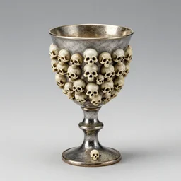 “ incredibly beautiful goblet made out of tiny human skulls ”