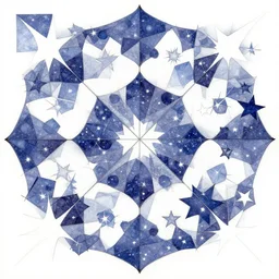 album cover art for queen of stars irregular tessellations by akihiko yoshida
