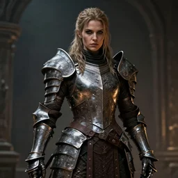 unknown the elder scrolls vi charismatic rugged female battle - mage portrait partially clothed in metal - plated battle armour atmospheric lighting, intricate volumetric lighting, beautiful, sharp focus, ultra detailed by leesha hannigan, ross tran, thierry doizon, kai carpenter, ignacio fernandez rios
