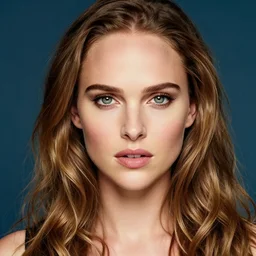 A sexy Natalie Portman painting with a piercing gaze, vibrant