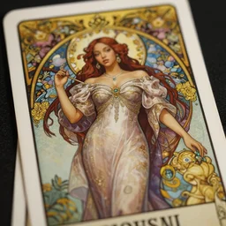 jossi of blackpink, deep focus, tarot card, fantasy, intricate, elegant, highly detailed, digital painting, artstation, concept art, matte, sharp focus, illustration, hearthstone, art by artgerm and greg rutkowski and alphonse mucha
