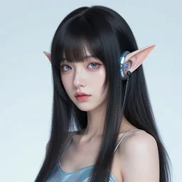 portrait of cyber fairy, realistic digital art, artgerm, sakimichan, huang guangjian