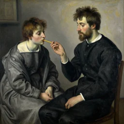 deals with contagious stuff, proto renaissance art in the style of edouard manet
