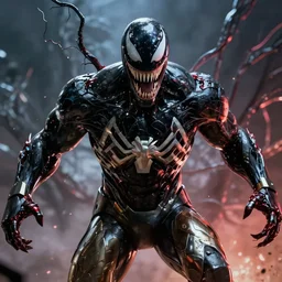 venom as ironman, dynamic lighting, photorealistic fantasy concept art, trending on art station, stunning visuals, terrifying, creative, cinematic