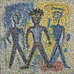 a painting inspired by Basquiat and Kandinsky, 4k,
