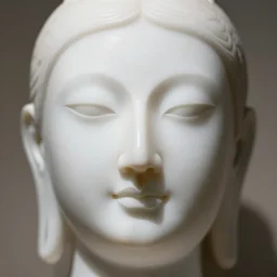 out of focus, white alabaster face