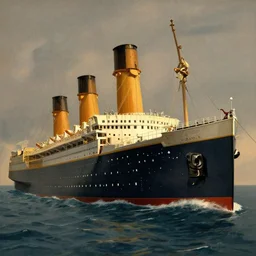 the sinking of the titanic, by rembrandt