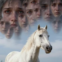 a million pain - filled eyes look down from the sky, emmi whitehorse, unreal engine