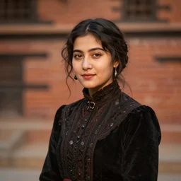 vintage_portrait_photo_of_a_beautiful_beautifully_lit_nepalese_Victorian woman