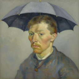 an oil painting portrait of a ☂