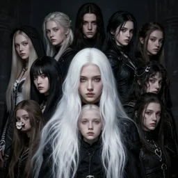 a fancy portrait of a young female teenager with long white hair by greg rutkowski, sung choi, mitchell mohrhauser, maciej kuciara, johnson ting, maxim verehin, peter konig, bloodborne, 8 k photorealistic, cinematic lighting, hd, high details, dramatic, dark atmosphere, trending on artstation