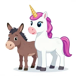 unicorn mixed with a donkey