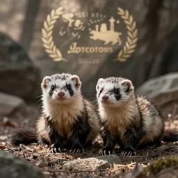 a photograph of ferrets