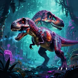 vaporwave Jurrasic park