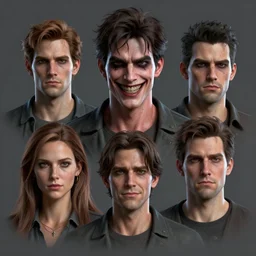 3 d model of a handsome but scary young man with a sinister grin by brian bolland, rachel birkett, alex ross, and neal adams | portrait, character concept, concept art, unreal engine, finalrender, centered, deviantart, artgerm