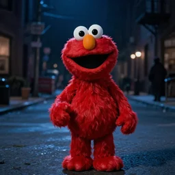 nightmare on elmo street. still from the movie.
